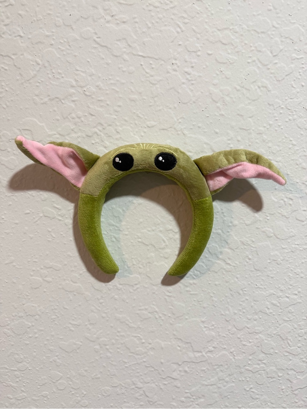 Disney Plush Grogu Ear Headband with Pink Inner Ears